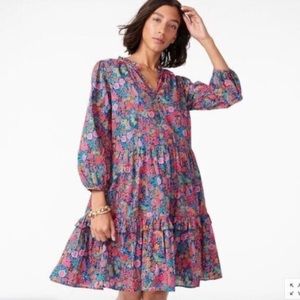 Liberty of London J. Crew Ciara Cotton Tiered Dress XS